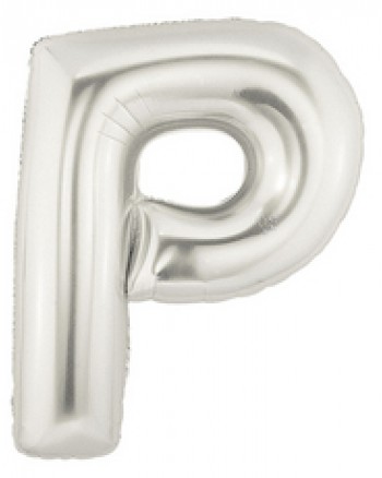 40" Mega Letter P Silver